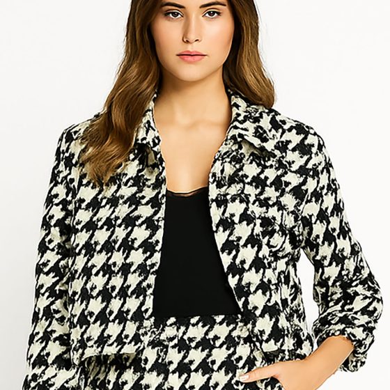 Haute Houndstooth Élan Jacket