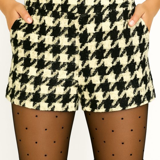 Haute Houndstooth Élan Shorts